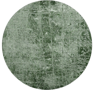 Premium Machine Washable Mayfield AMF559 Emerald 8' x 8' Round Rug