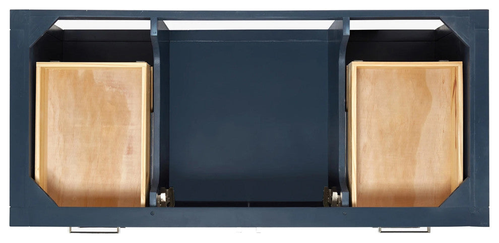 Ariel Magnolia 36"  Single Oval Sink Vanity, Carrara Quartz, Midnight Blue