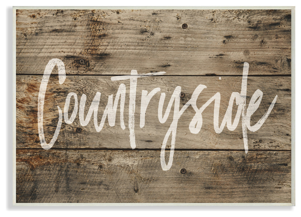 Countryside Distressed Plank Wood Look, 10"x15", Wall Plaque Art
