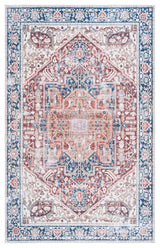Safavieh Arizona Machine-Washable Collection ARZ109 Rug, Red/Navy, 10'x14'