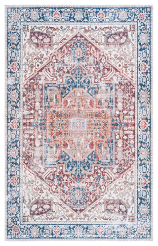 Safavieh Arizona Machine-Washable Collection ARZ109 Rug, Red/Navy, 10'x14'