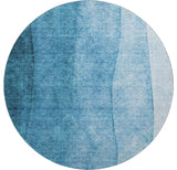 Premium Machine Washable Mayfield AMF625 Teal 8' x 8' Round Rug