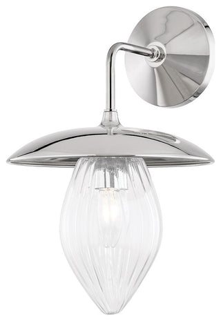 Lana 1-Light Wall Sconce, Polished Nickel, Clear