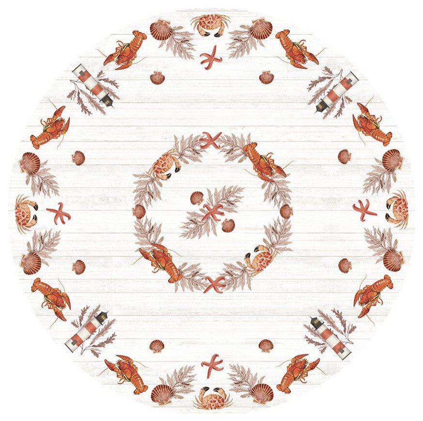 Laural Home Seafood Shack 70" Round Tablecloth