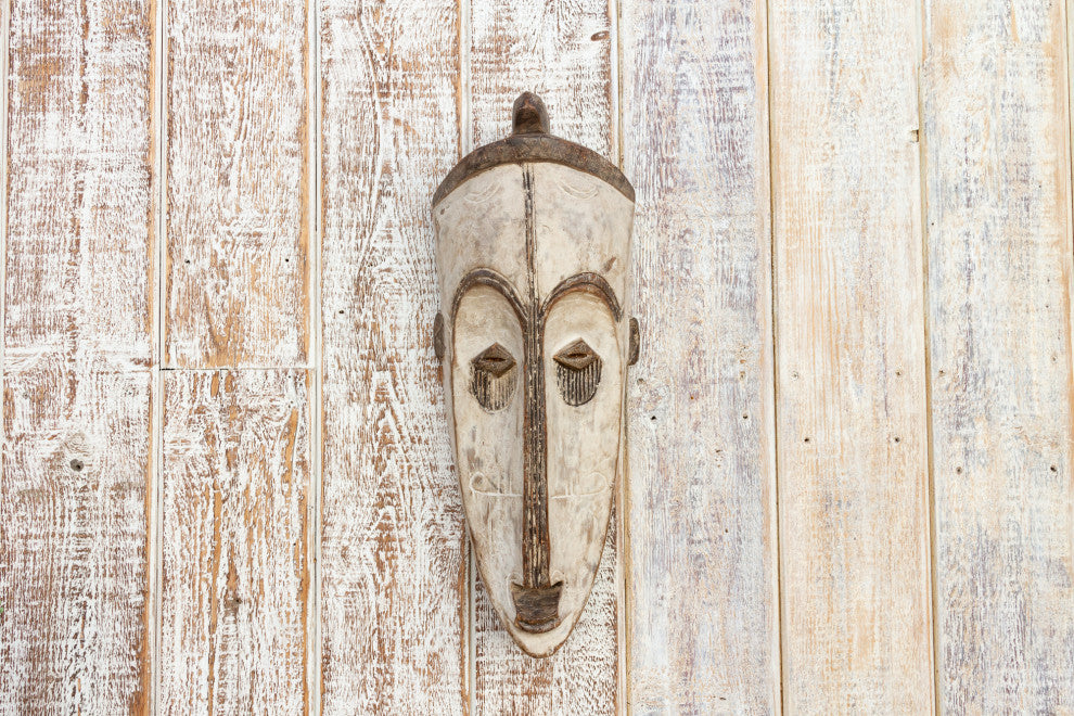 Carved and Painted Gabon Fang Mask