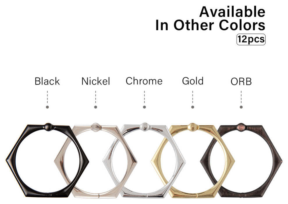 Utopia Alley Shower Hooks - Shower Curtain Rings for Bathroom, Set of 12, Chrome