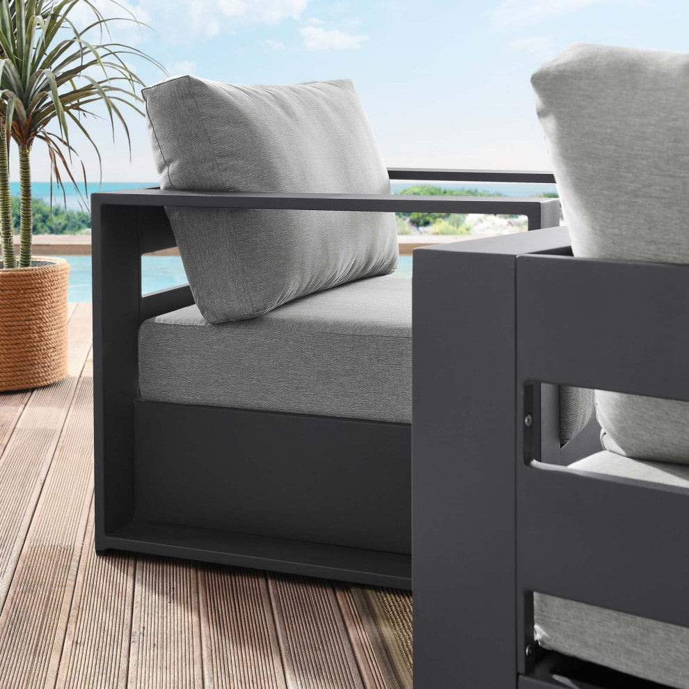 Modway Tahoe outdoor Patio Powder-Coated Aluminum 2-Piece Armchair Set