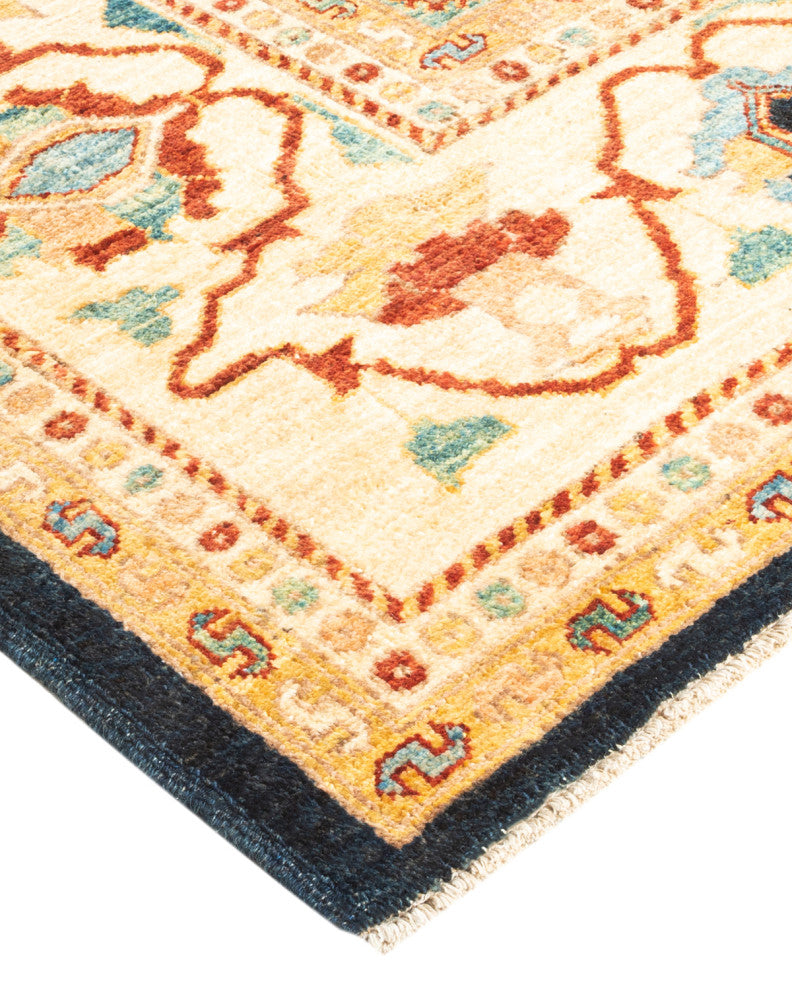 Eclectic, One-of-a-Kind Hand-Knotted Area Rug Blue, 9'2"x11'8"