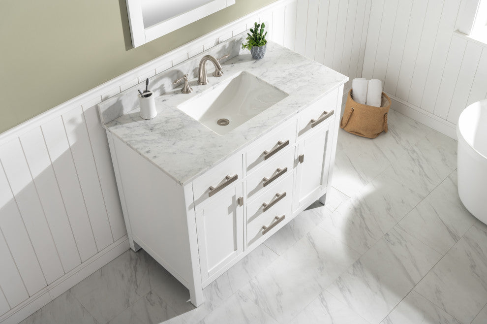 Valentino 42" Single Vanity, White