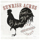 "Farm Linen Rooster Black" Digital Paper Print by Sue Schlabach, 32"x32"