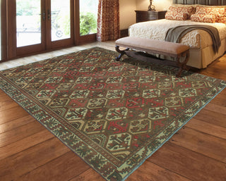 Semi-Antique Waite Brown/Ivory Rug, 6'3x8'6