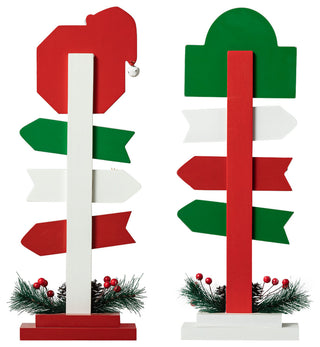 2-Piece Set Christmas Wooden Sign Table Decor