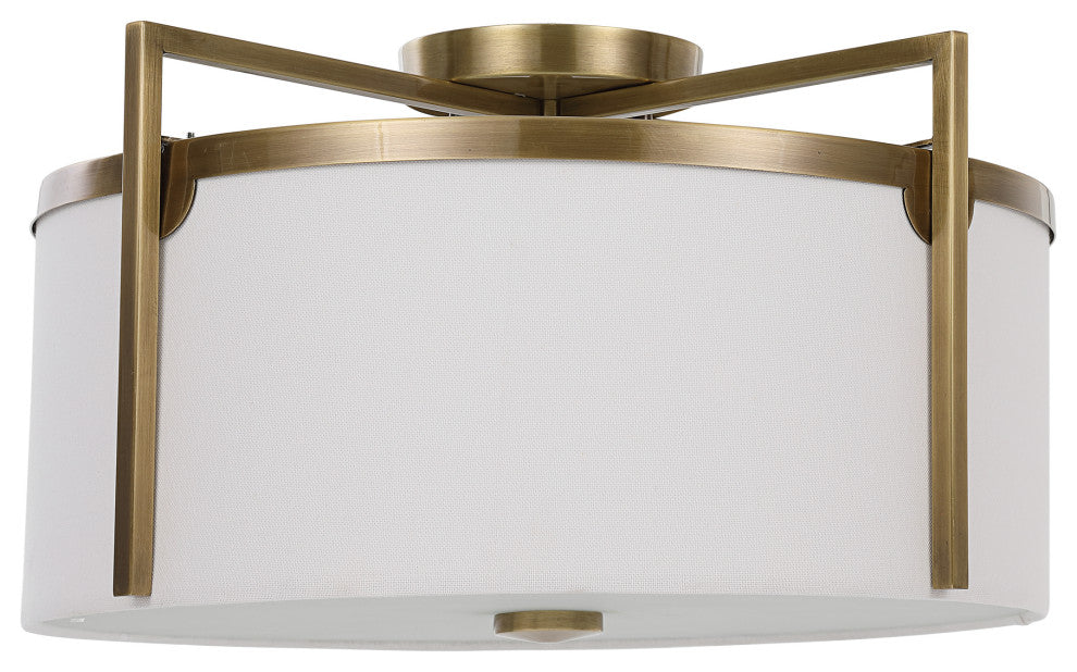 Colfax Brass 3 Light Semi Flush