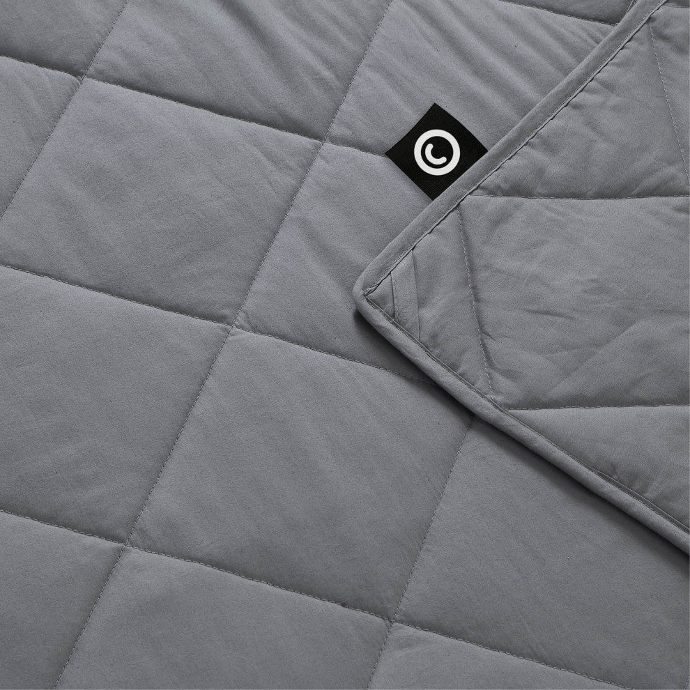 Cozy Tyme Hajia Weighted Blanket 25 Pound 72"x80", Gray