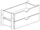 100% Solid Wood Modular Kitchen Pantry 2-Drawer Storage Kit, Black