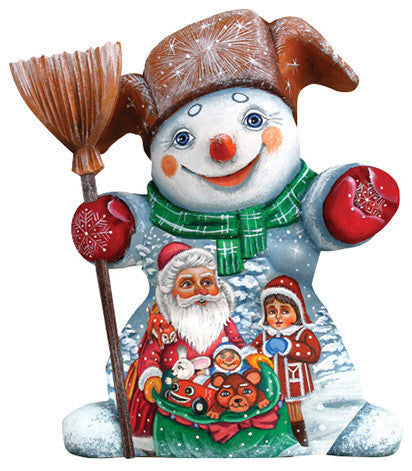 Present For You Santa, Woodcarved Figurine