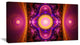 Pink Cryptical Fractal Design, Abstract Wall Art Canvas, 32x16