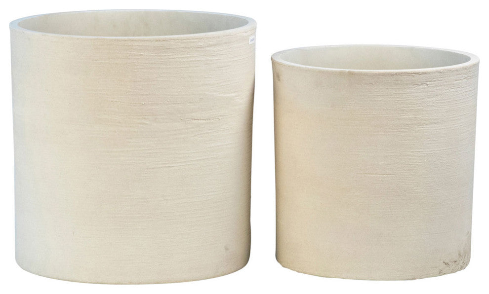 Modern White Composite Planter Medium