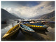 Pokhara Lakeside Boats, Boat Canvas Art Print, 40"x30"