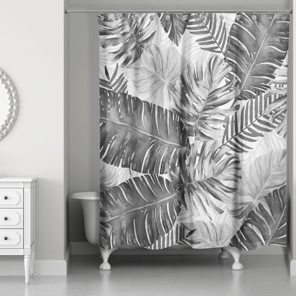 Palm Leaf Pattern 1 71x74 Shower Curtain