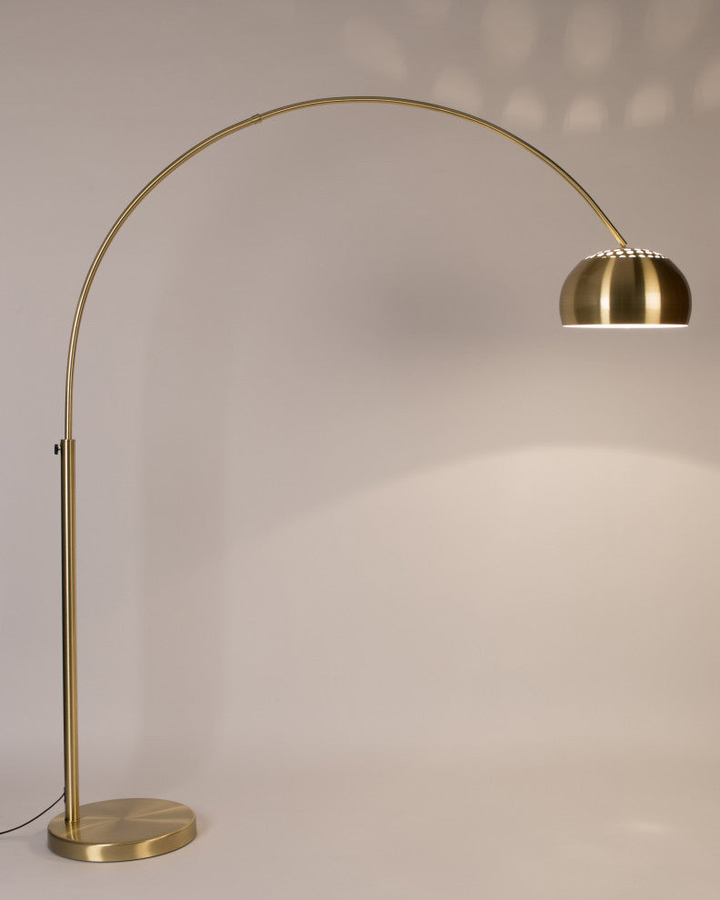 Gold Metal Arched Floor Lamp | Zuiver Bow