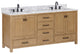 Avanity Modero 72" Double Vanity Combo, Brushed Oak and Carrara White Top