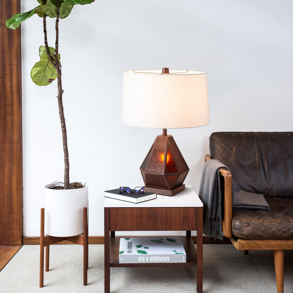 Artifact Natural Mica Table Lamp 22" Gunmetal Charcoal Gray 4-way rotary switch