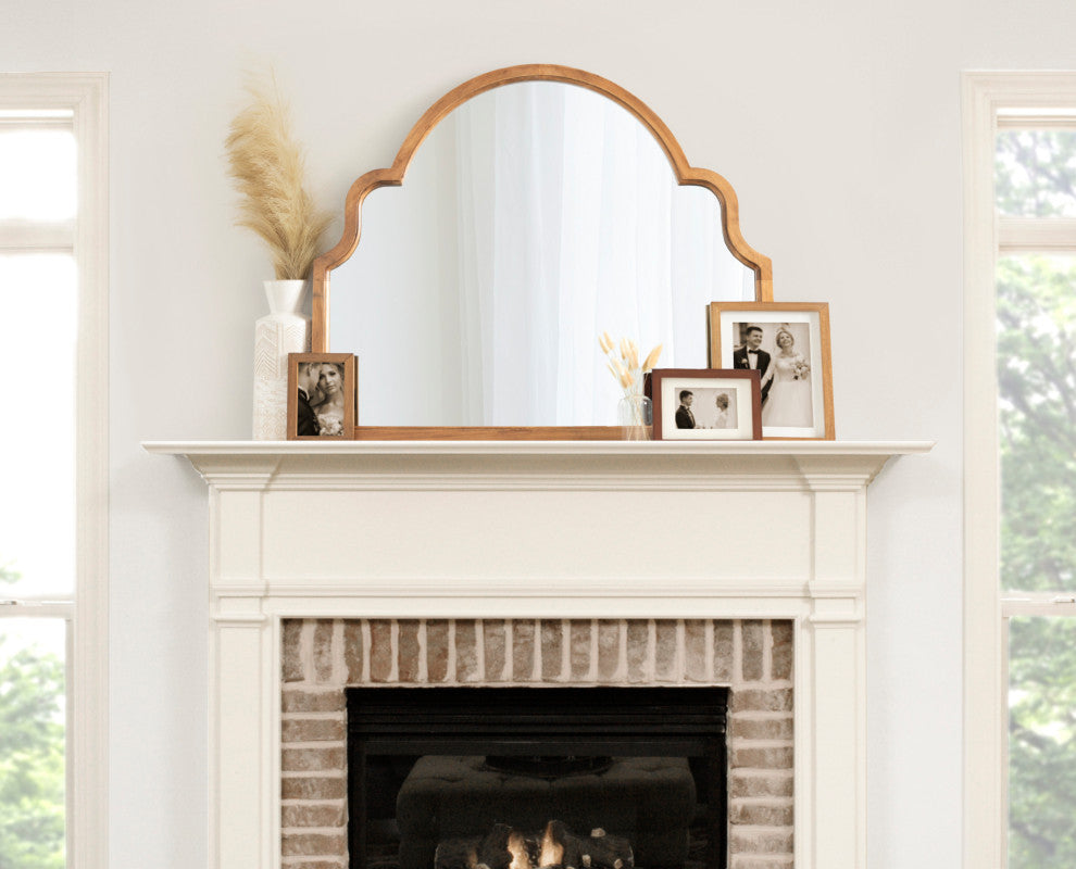 Hogan Arch Framed Mirror, Rustic Brown, 36"x30"