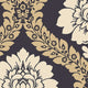 Shades, Damask Geometric Graphic Cream, Blue Wallpaper Roll