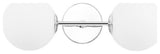 Safavieh Hymn 2 Lt 17.5" Wall Sconce, Chrome