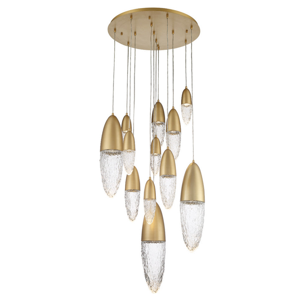 Ecrou 12-Light Chandelier, Gold