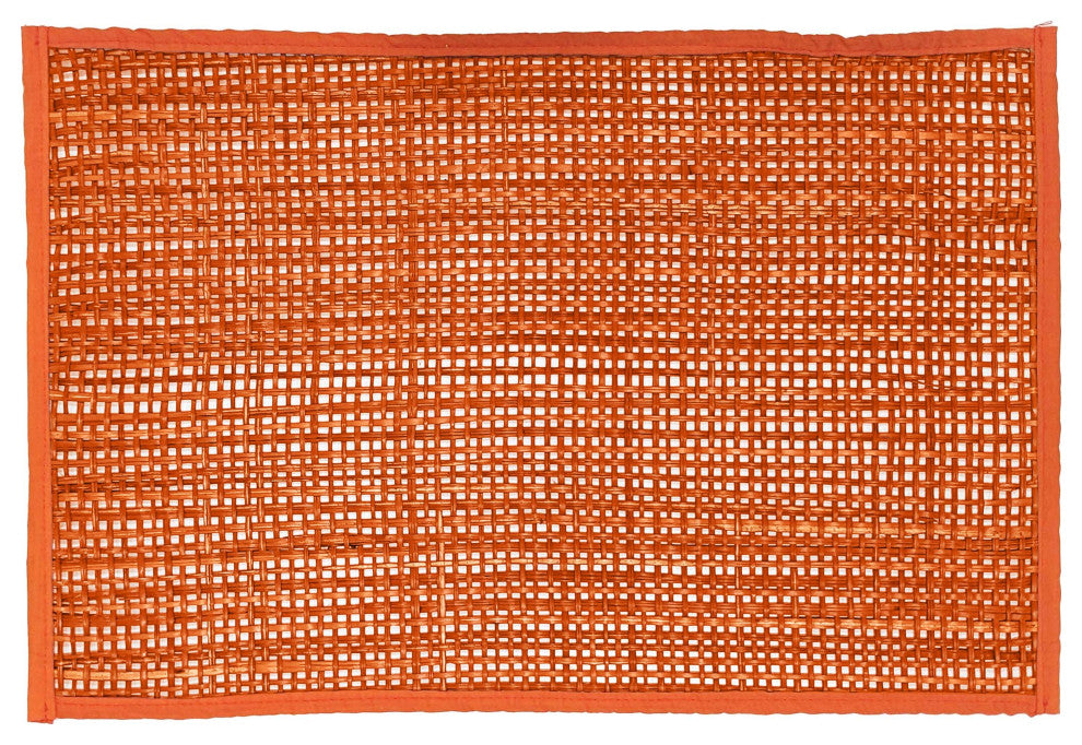 Peele Seagrass Placemat - Set of 4, Terracotta