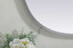 Metal Frame Oval Mirror 24X30 Inch, Silver