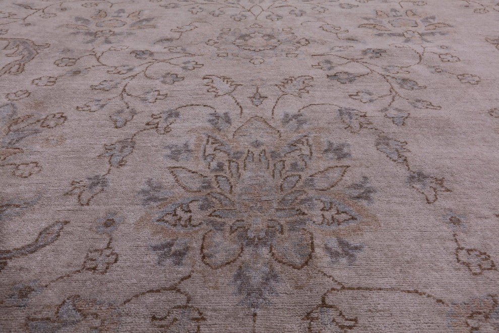 Peshawar White Wash Handmade Wool Rug 8' 11" X 12' 0" Q7843