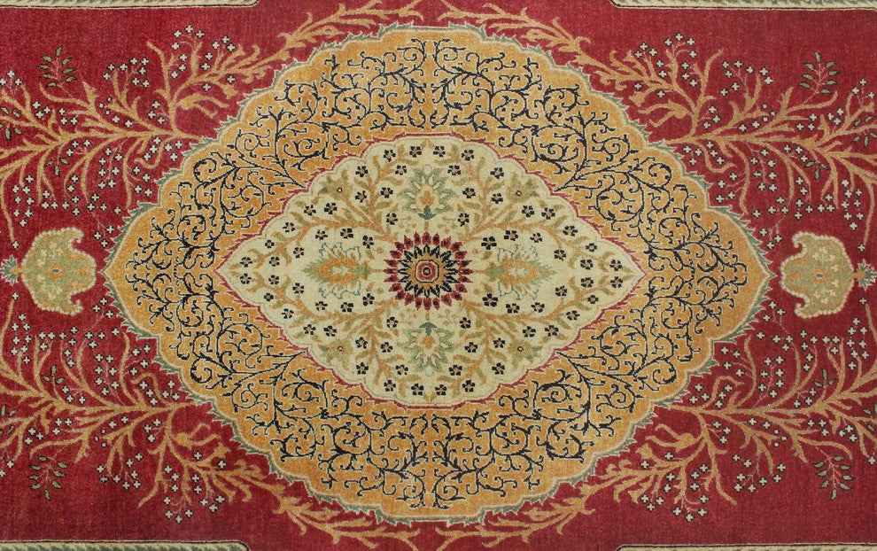 Turkish-Knotted Ankara Mylah Rust Rug 6'2"x9'2"
