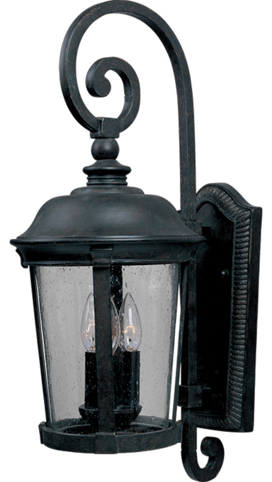 Maxim 3024 Dover 25" Tall 3 Light Wall Sconce - Bronze / Seedy Glass