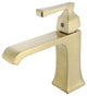 Fine Fixtures Arched Square Single Hole Bathroom Faucet, Pvd Satin Brass