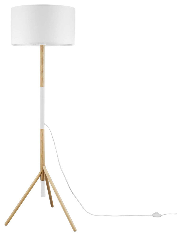 Natalie Tripod Floor Lamp White Natural
