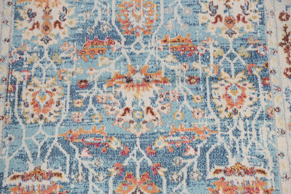Distressed Floral Traditional Turkish Oriental Area Rug Carpet 5x7
