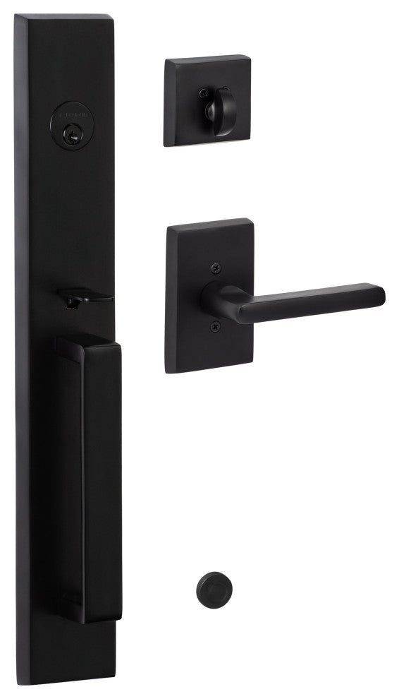 Ridgecrest Vail Handle Set With Logan Lever Interior Trim, Flat Black