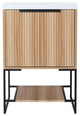 Plywood Freestanding Bathroom Vanity Set with White Ceramic Sink , Maple, 24