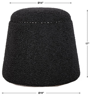 Uttermost Gumdrop Black Ottoman