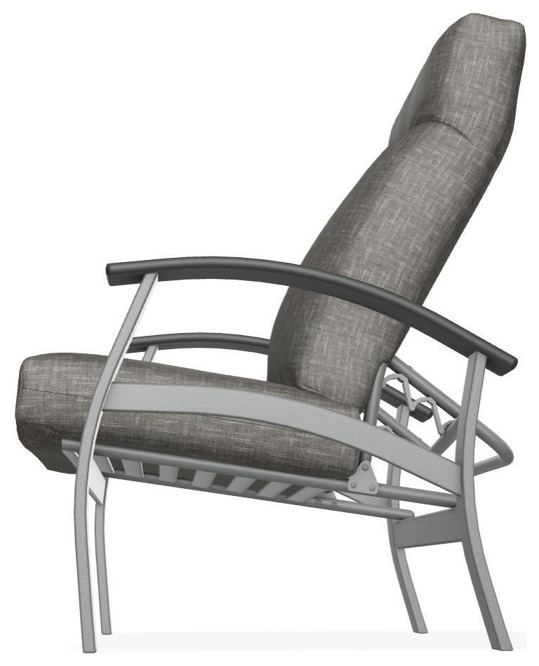 Belle Isle Cushion Outdoor Adjustable Back Chair, Hither Pewter/Graphite