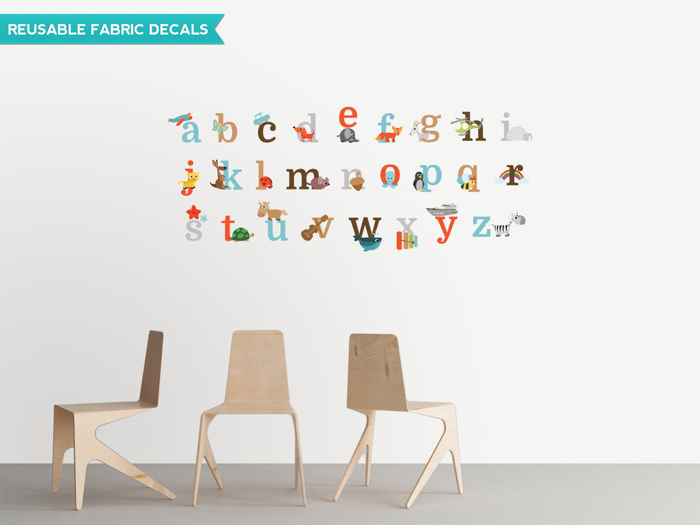 Alphabet Fun Fabric Wall Decals