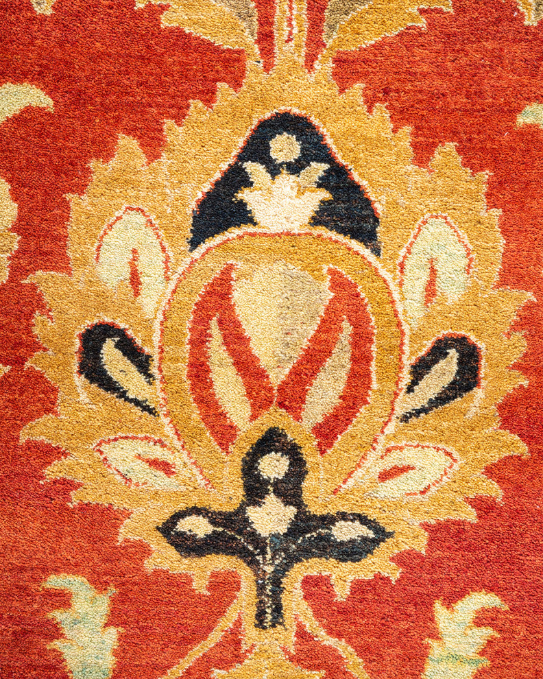 Amari, One-of-a-Kind Hand-Knotted Area Rug Orange, 8'1"x10'1"