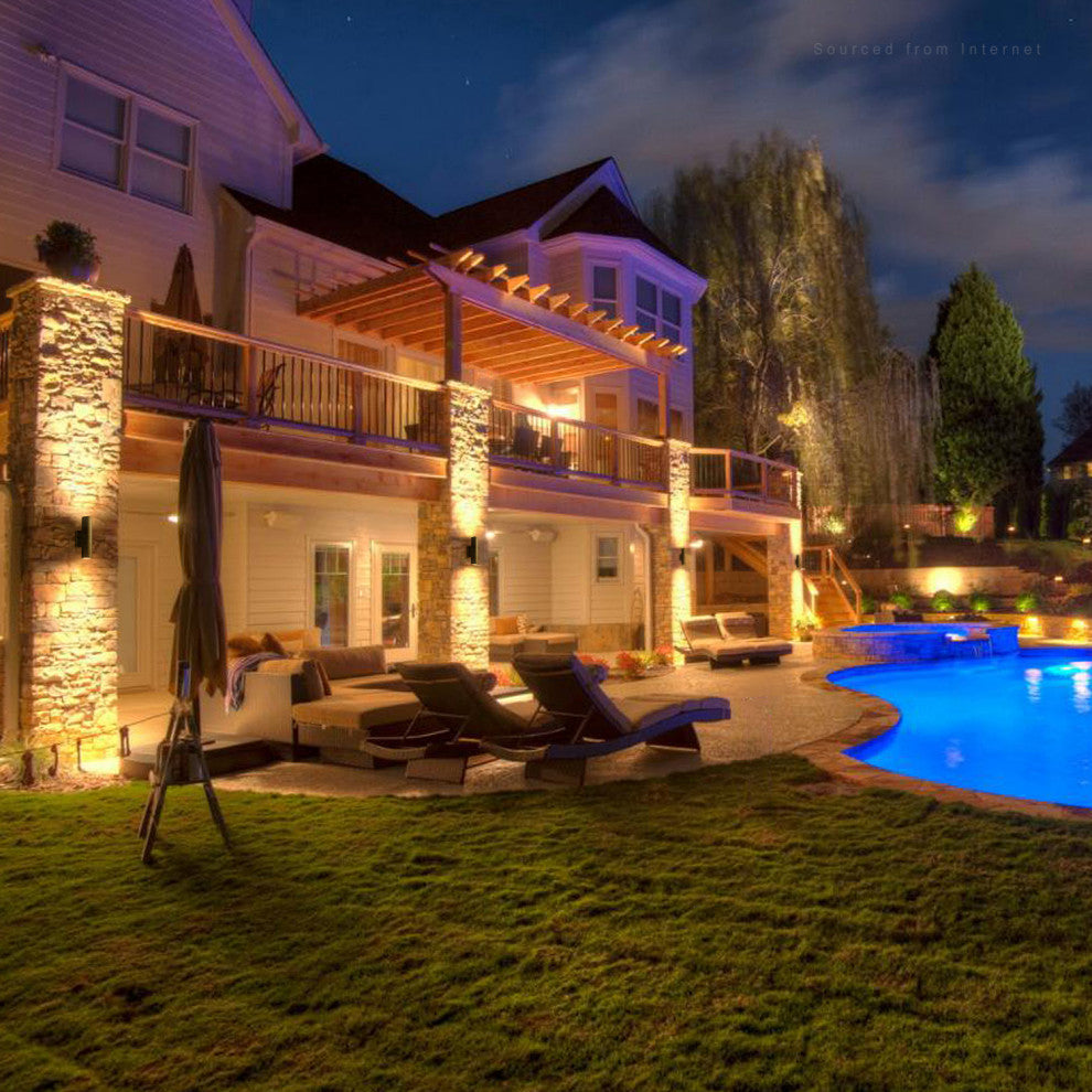 6-Pack LED Cylinder Up Down Wall Light, 100V-277V, 3000K Warm White