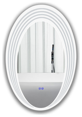 Luminosity Back Lit Oval Touchscreen Led Mirror 36" Height