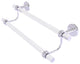 Clearview 24" Double Towel Bar with Dotted Accents, Polished Chrome