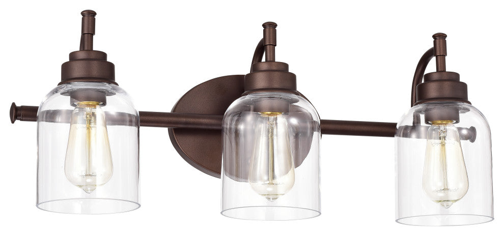 CHLOE Lighting ADAIR Transitional 3-Light Oil Rubbed Bronze Bath Fixture