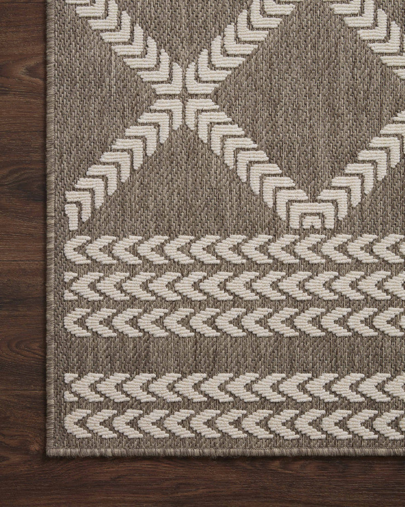 Loloi II In/Out Rainier Area Rug, Natural / Ivory, 18" X 18" Swatch